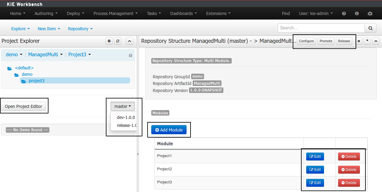 Managed Repositories Operations