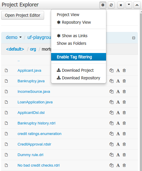 Enabling Filter by Tag