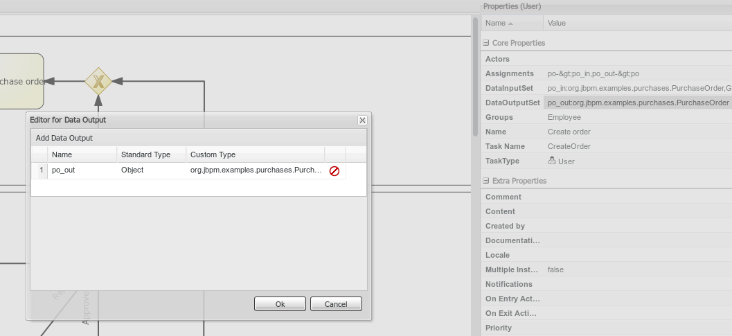 Data output variable definition