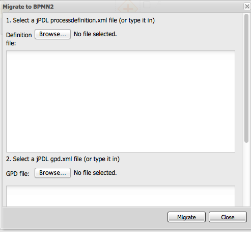 Process Migration panel