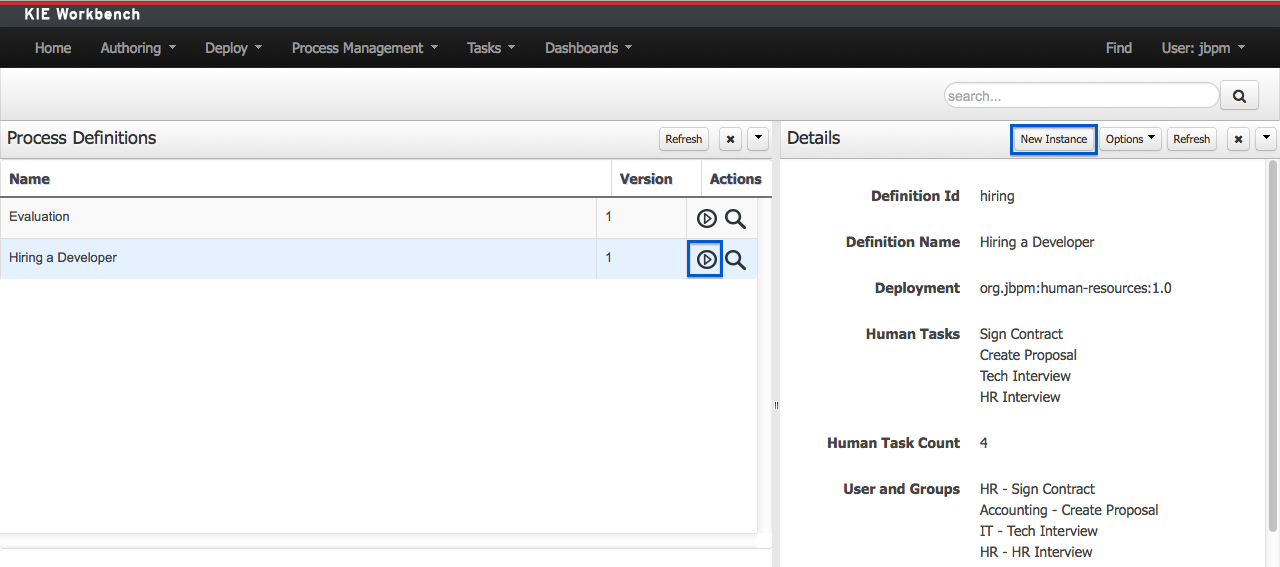 Starting Process Instances