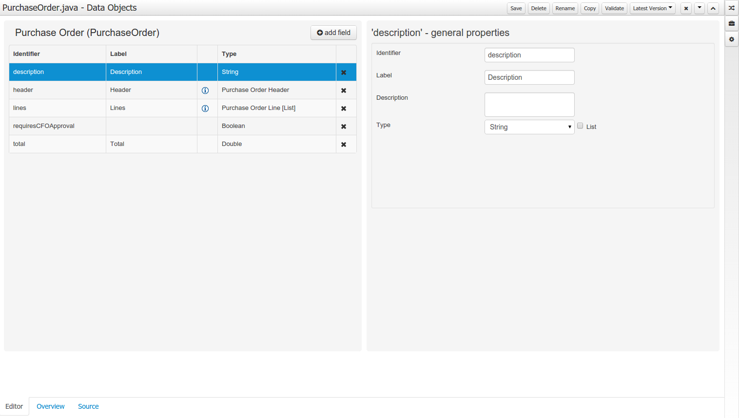 Data modeller overview