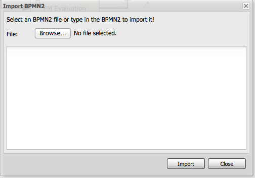 Import existing BPMN2 panel