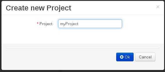Entering project name