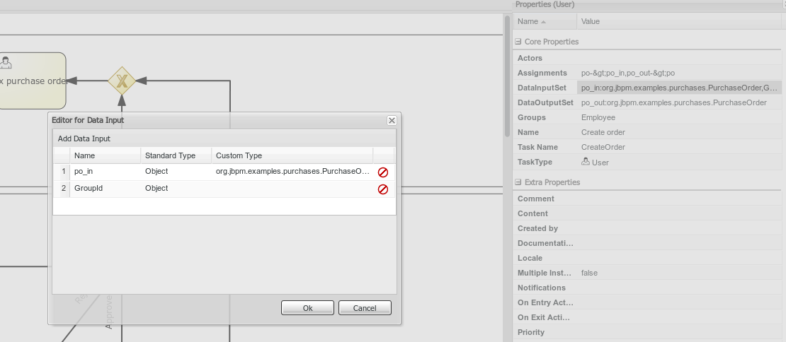 Data input variable definition