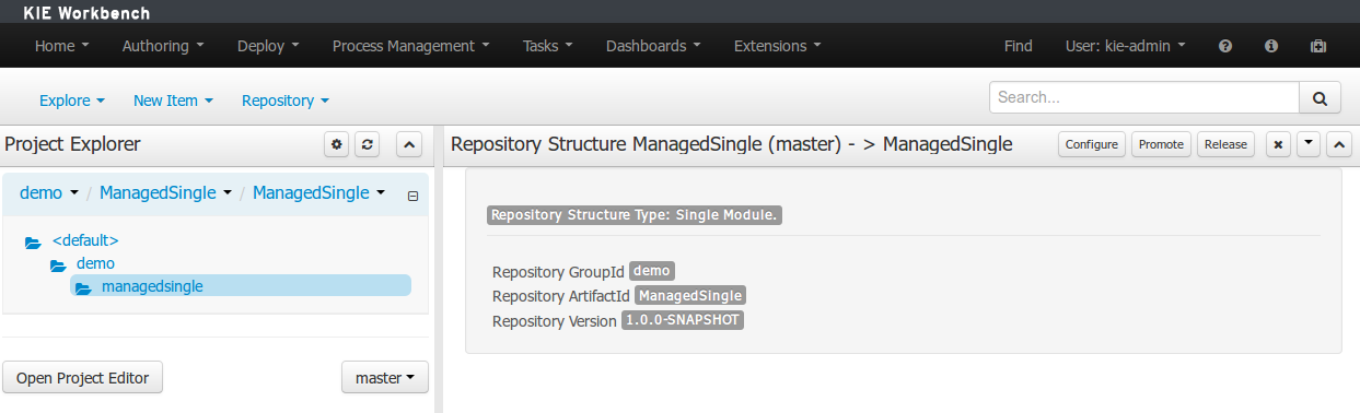 repo structure screen managed single