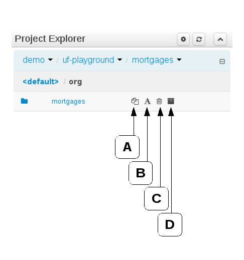 ProjectExplorer Project Links Copy Rename Delete
