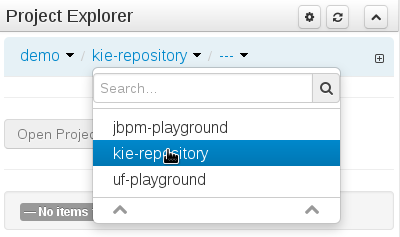 ProjectExplorer Selecting Repository