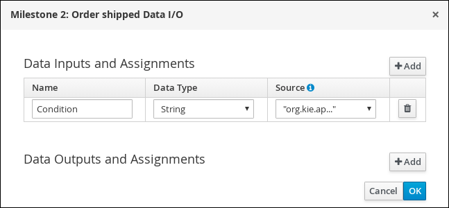 Order shipped ready I/O values